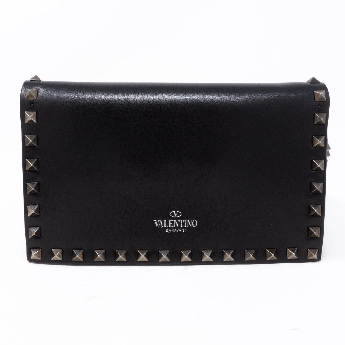 Rockstud Leather Clutch - Style Theory