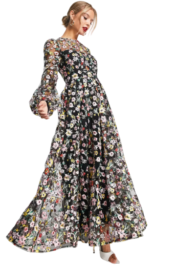 Floral Embroidered Maxi Dress - Style Theory