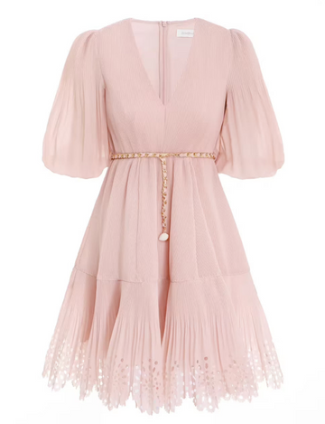 The Pleated Mini Dress - Ballet
