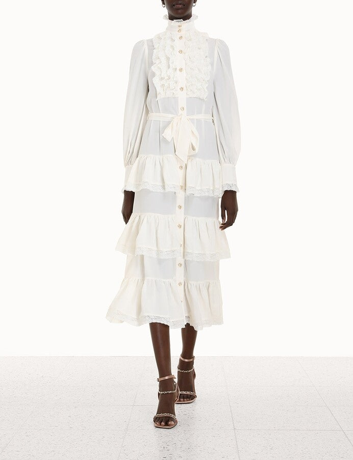 Kaleidoscope Lace Ruffle Dress - Style Theory