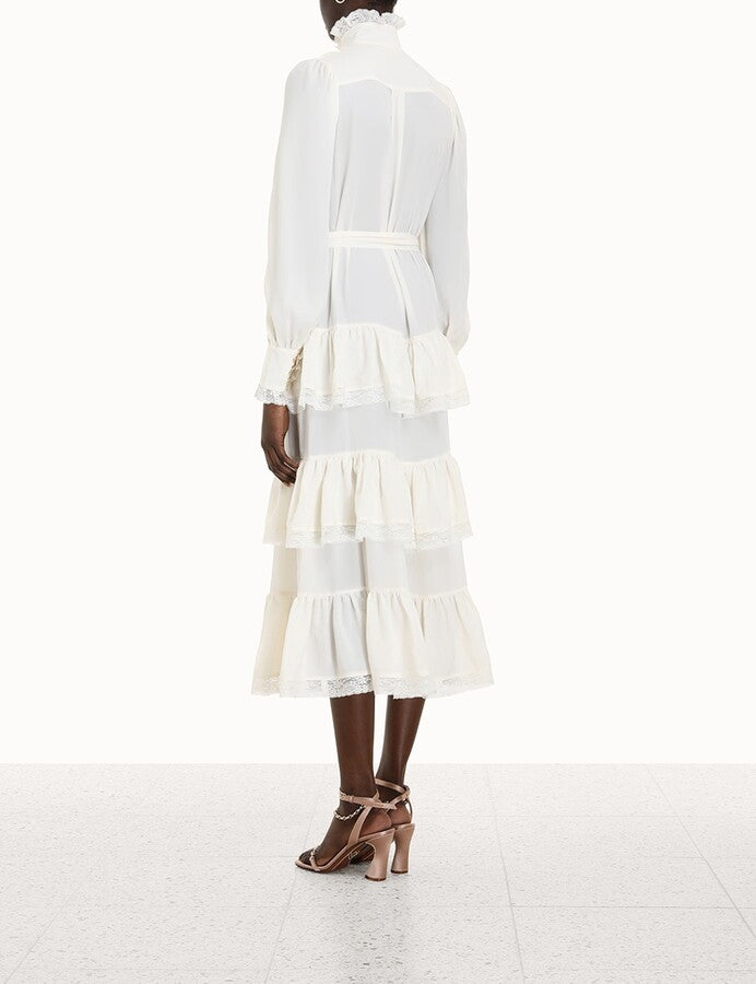 Kaleidoscope Lace Ruffle Dress - Style Theory