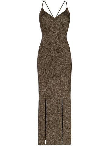 Tie-back lurex slip dress - Style Theory