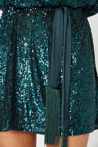 Broadway Mini Dress - Emerald - Style Theory