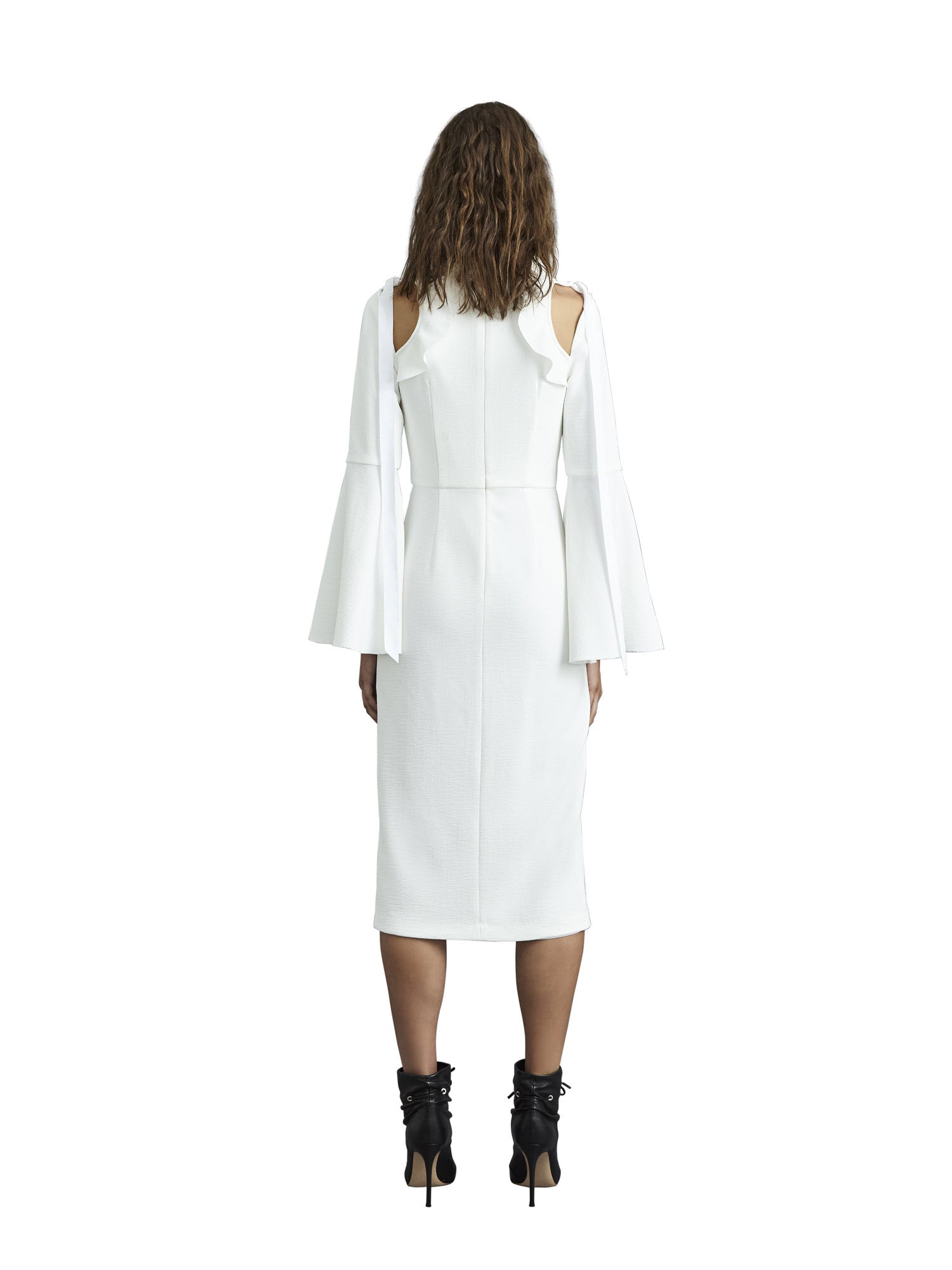 Gigi Ruffle Midi Dress - Back