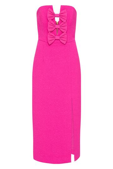 CECILY MIDI DRESS HOT PINK - Style Theory