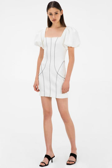 KALINDY IVORY MINI DRESS Ivory - Style Theory