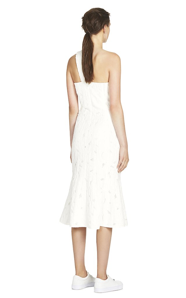 BENITO MIDI DRESS - OFF WHITE