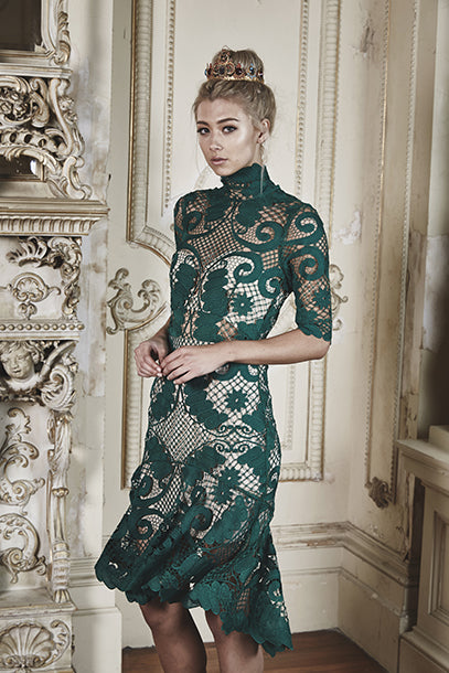 BABYLON LACE DRESS - Black