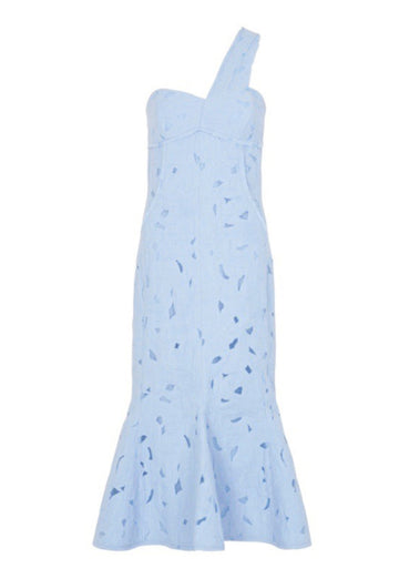 BENITO MIDI DRESS - BLUE