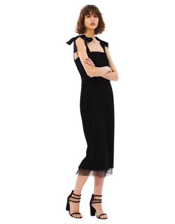 Martina Tie Shoulder Midi Dress