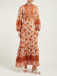 Amari Border High Neck Dress - Style Theory