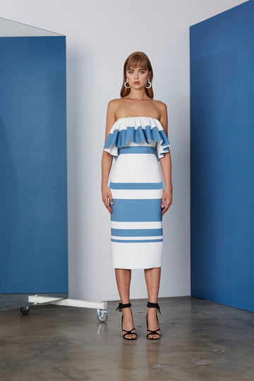 Bare Shoulder Tie Dress