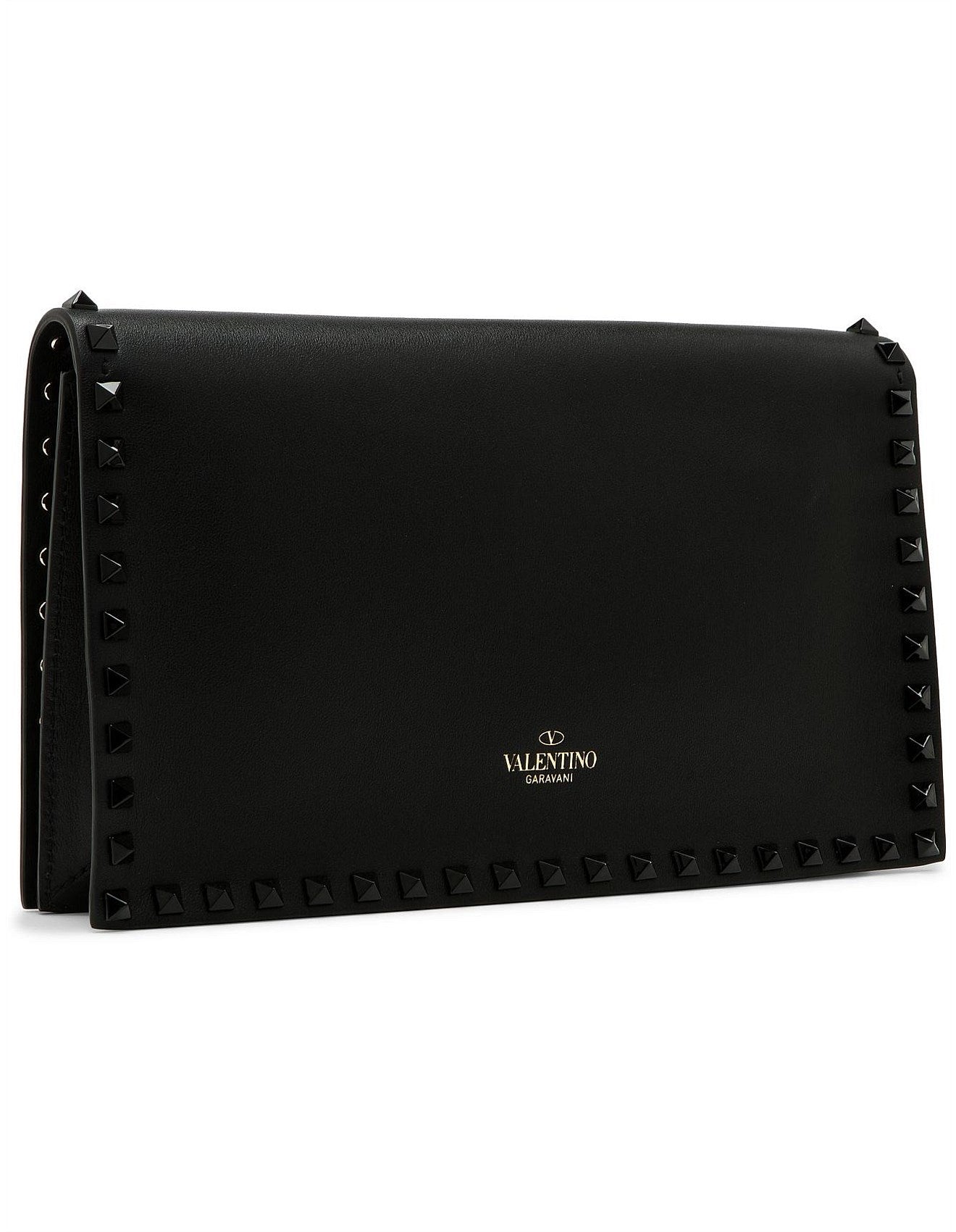 Rockstud Leather Clutch - Style Theory