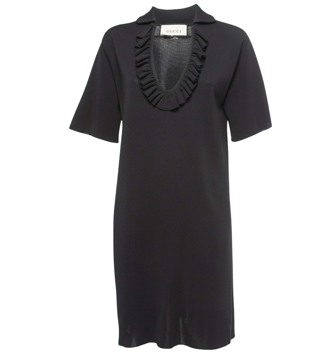 Black Knit Ruffled Mini Dress - Style Theory