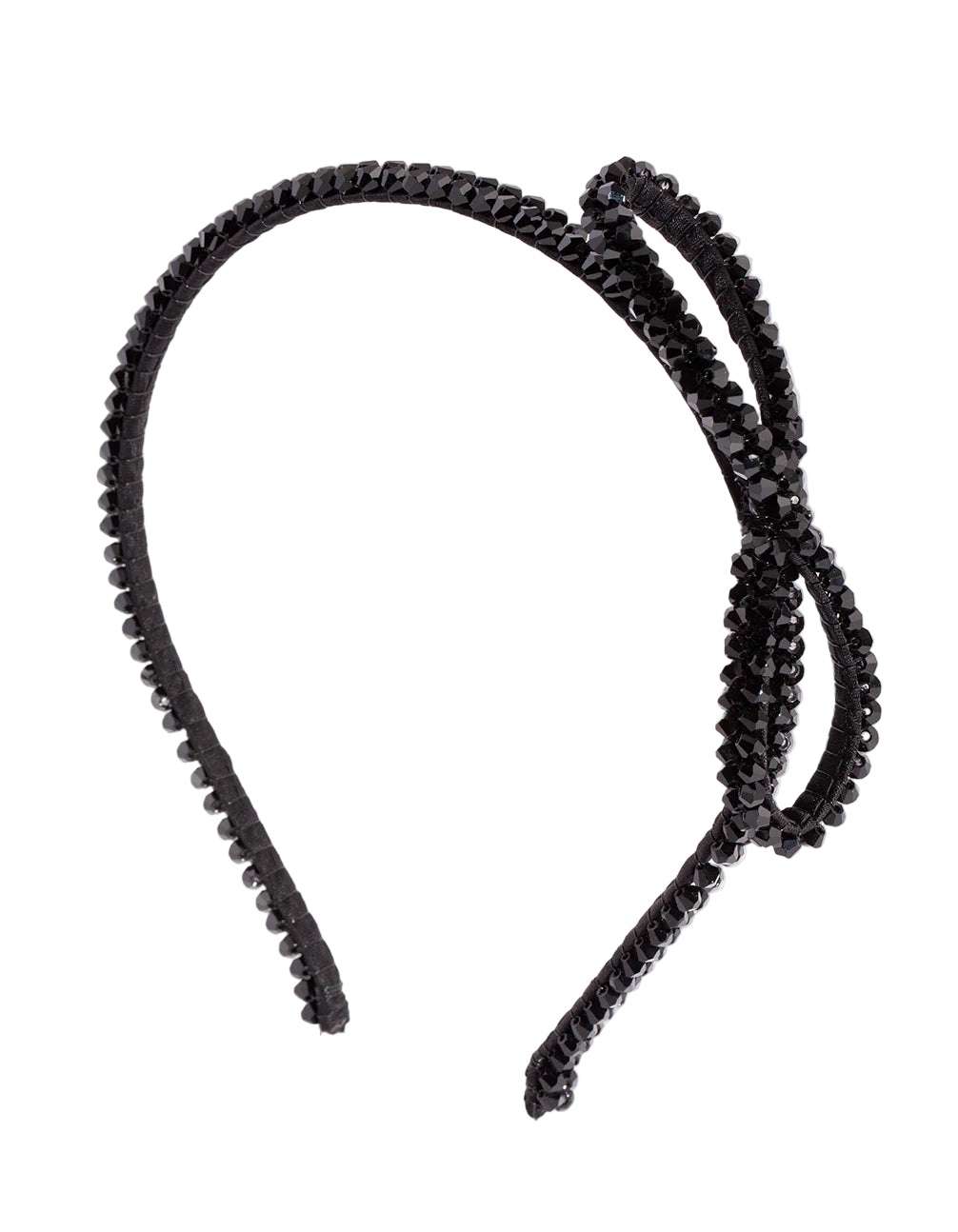 Diamante Bow Headband - Black - Style Theory