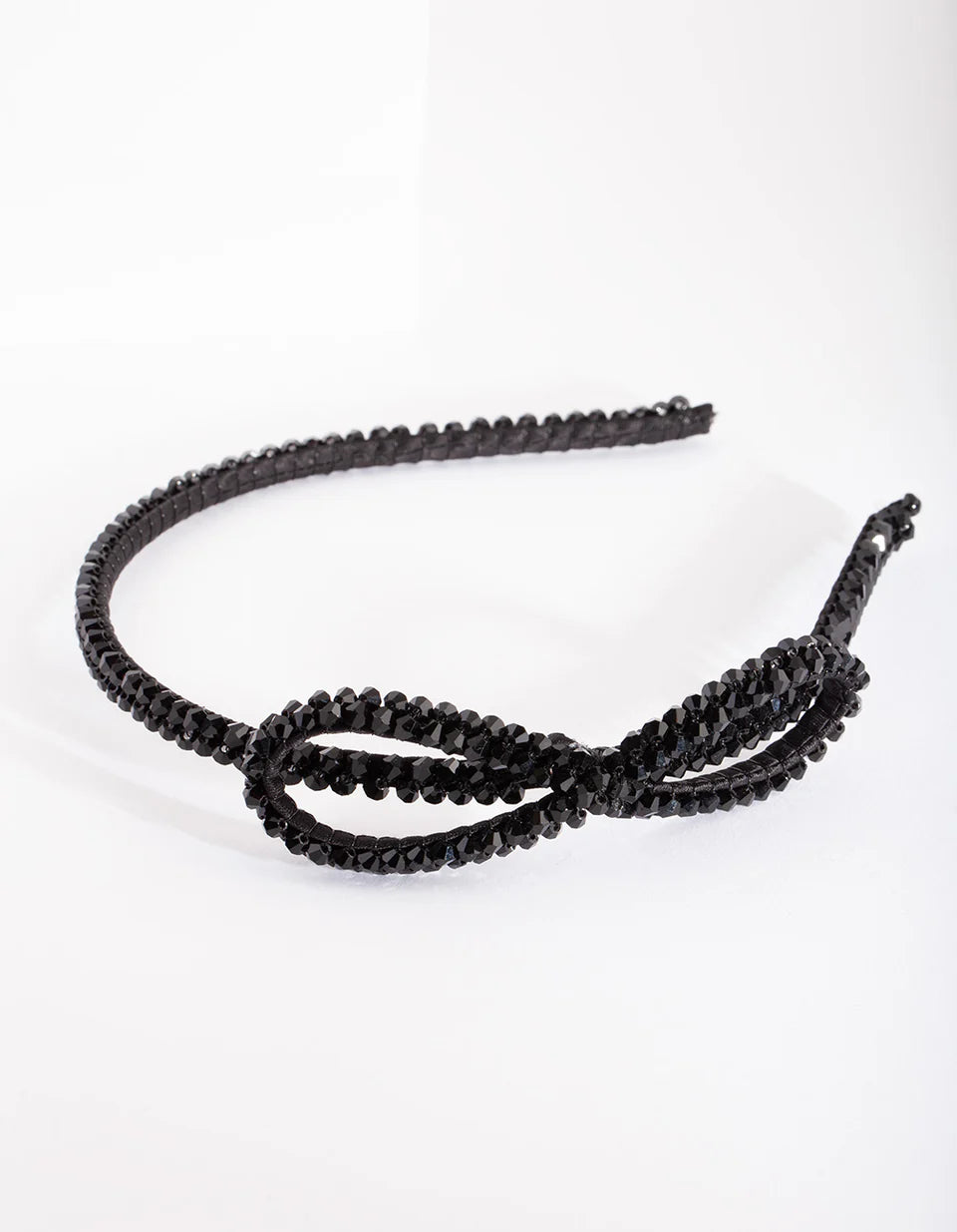 Diamante Bow Headband - Black - Style Theory