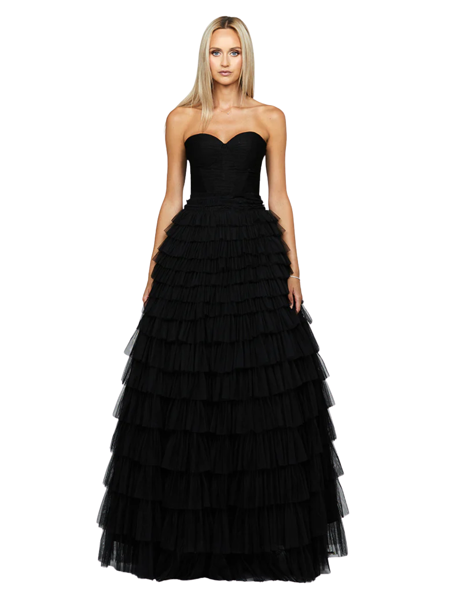 Serenity Sweetheart Strapless Ball Gown - Black - Style Theory
