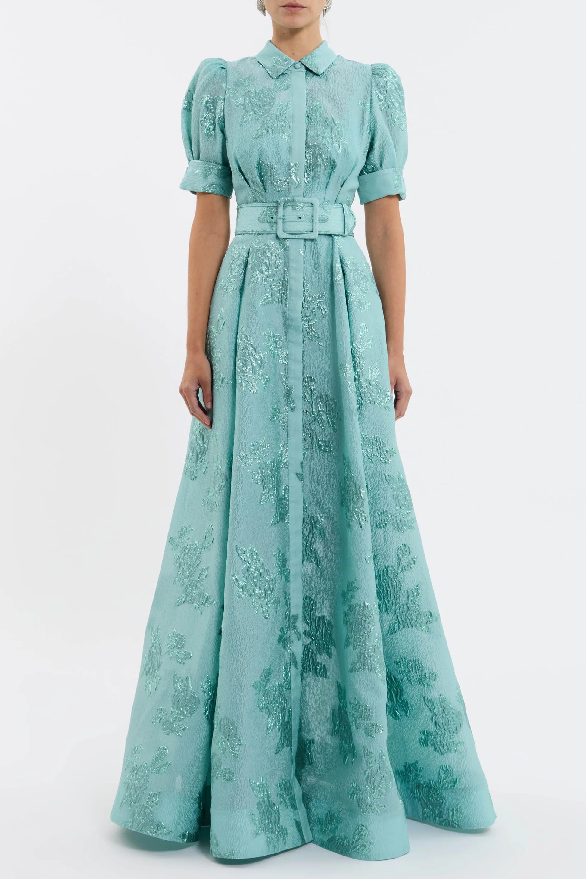 Benette Short Sleeve Gown - Green - Style Theory