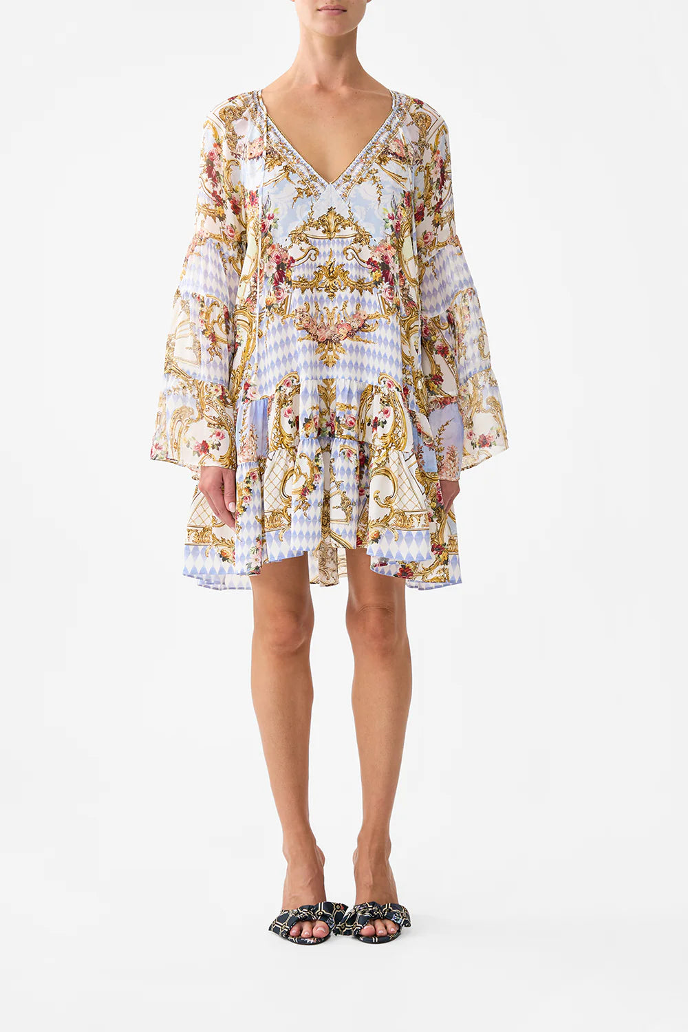 Throne Games A-Line Gathered Panel Dress - Style Theory