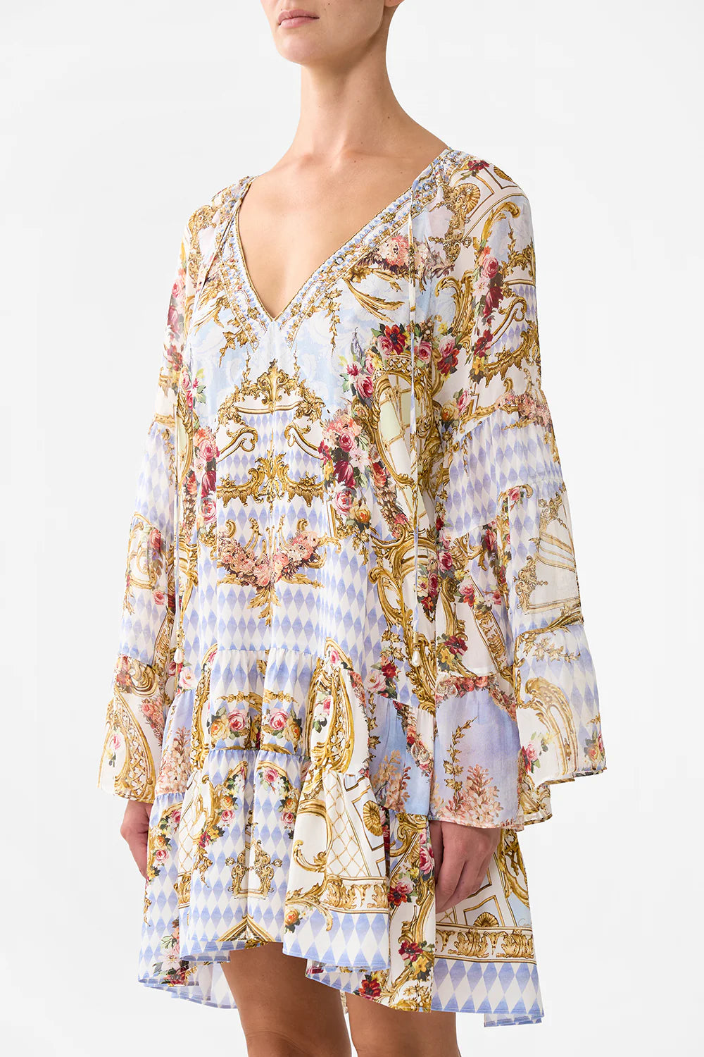 Throne Games A-Line Gathered Panel Dress - Style Theory