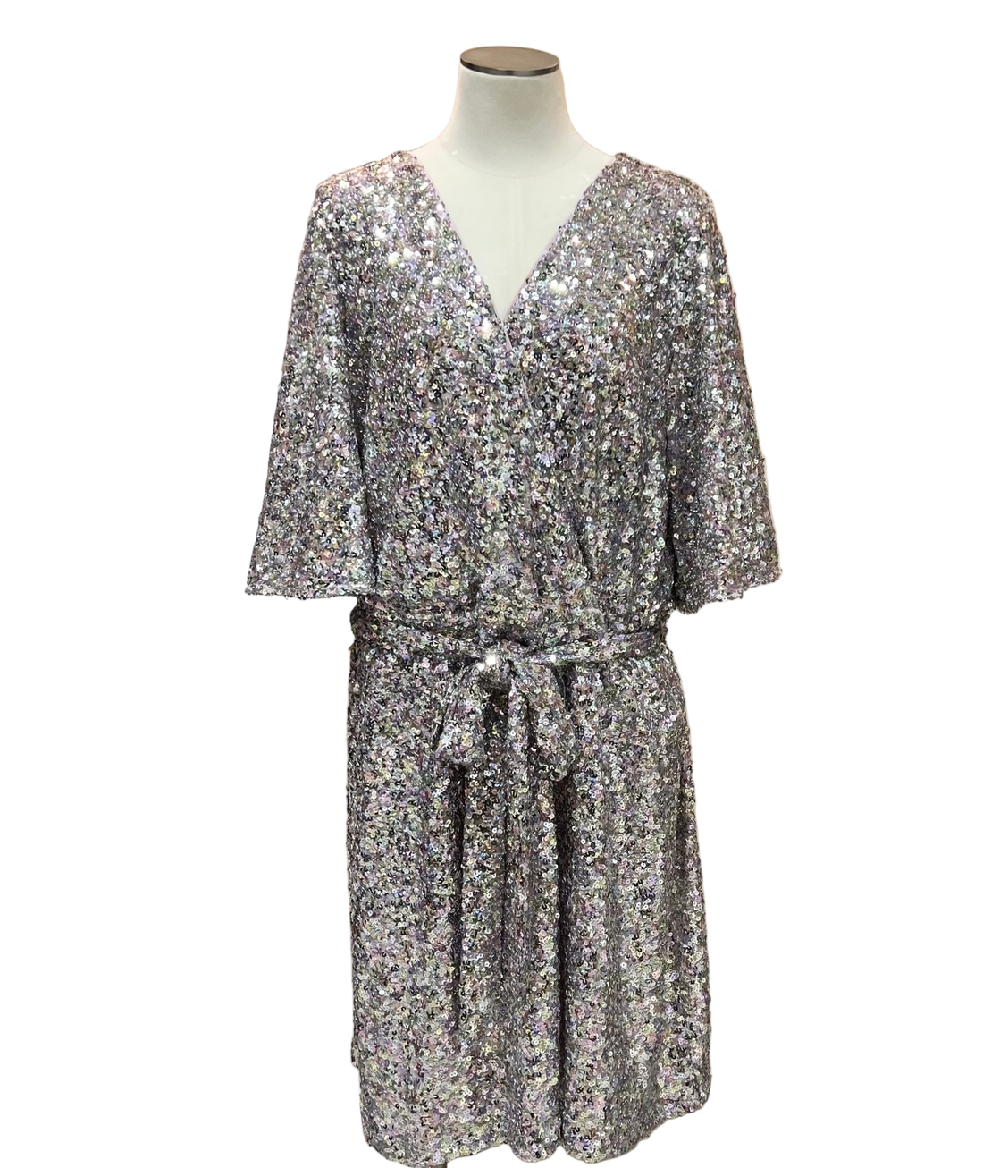 Sequin Mini Dress - Silver Multi - Style Theory