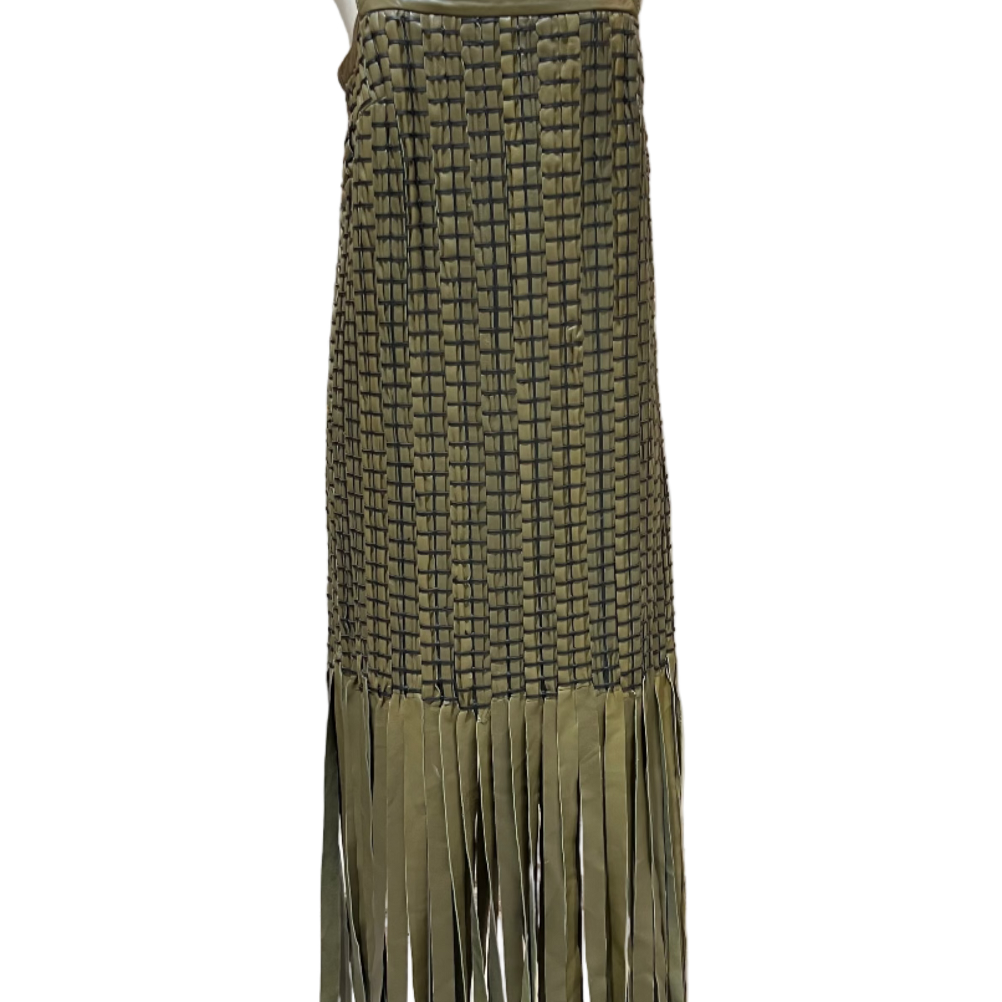 Doris Leather Dress - Khaki - Style Theory