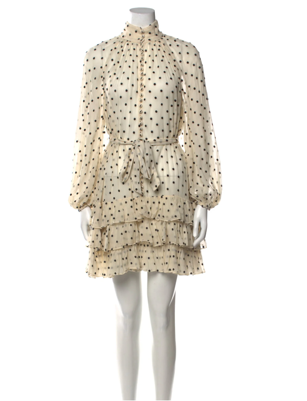 Polka Dot Print Mini Dress