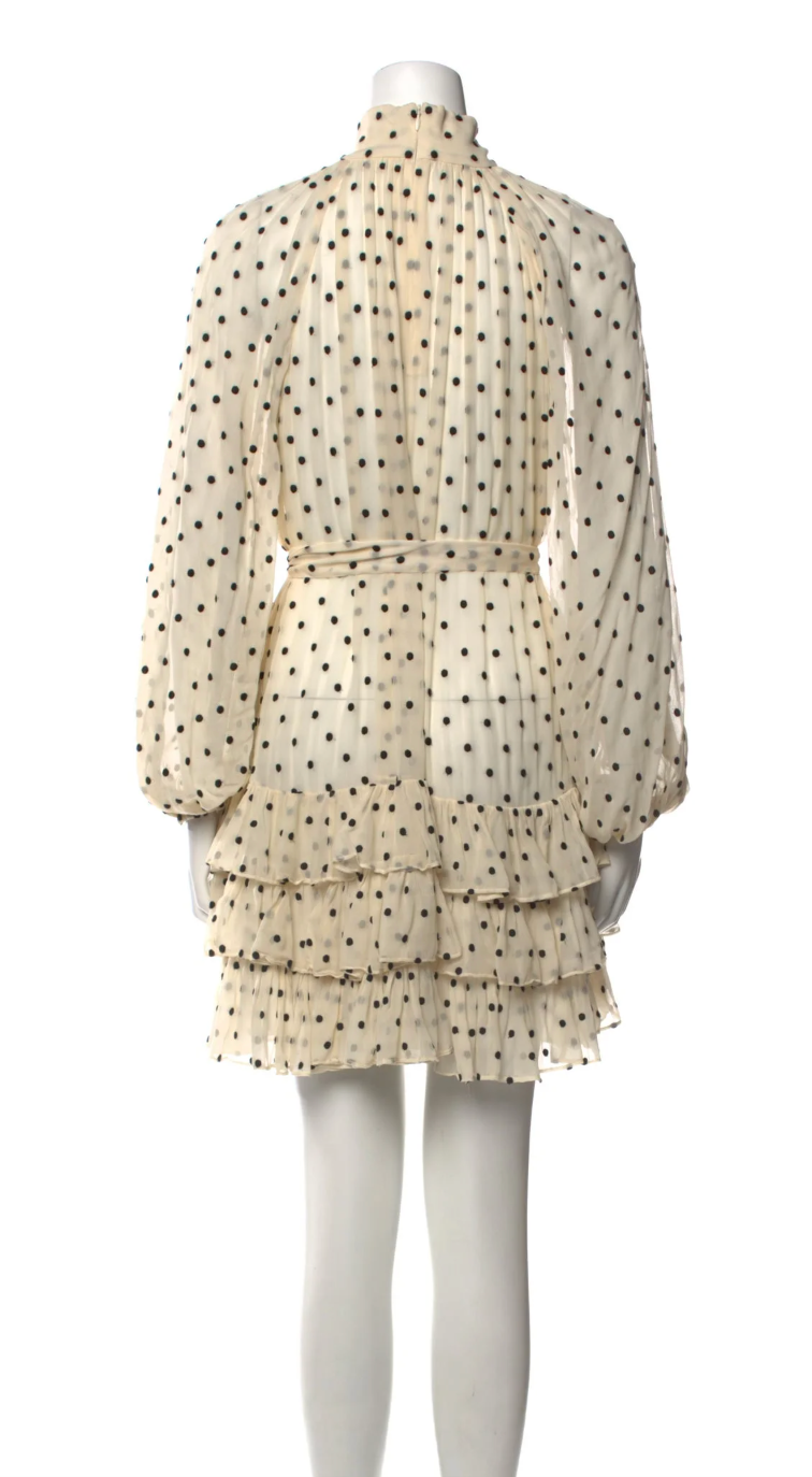 Polka Dot Print Mini Dress
