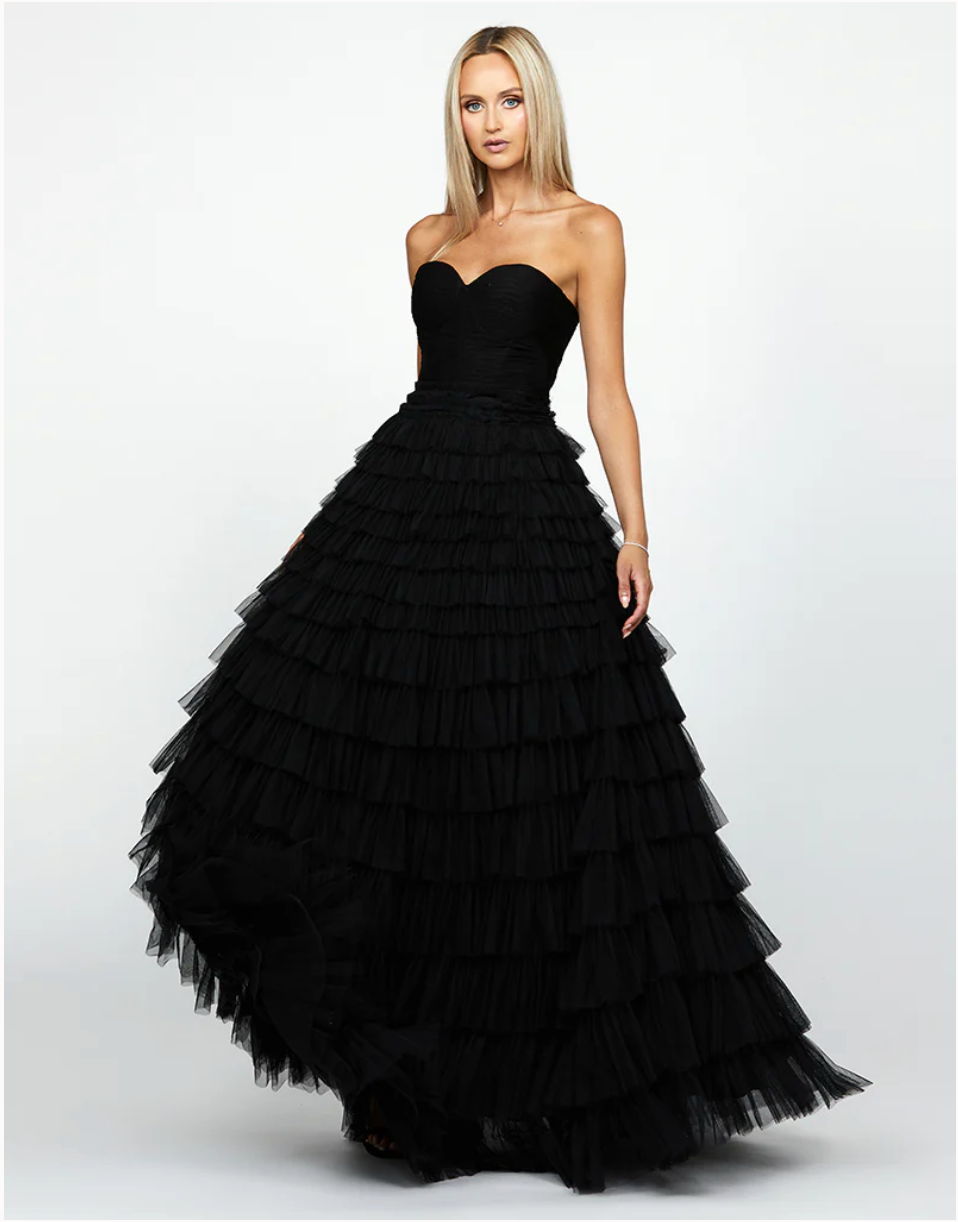 Serenity Sweetheart Strapless Ball Gown - Black - Style Theory