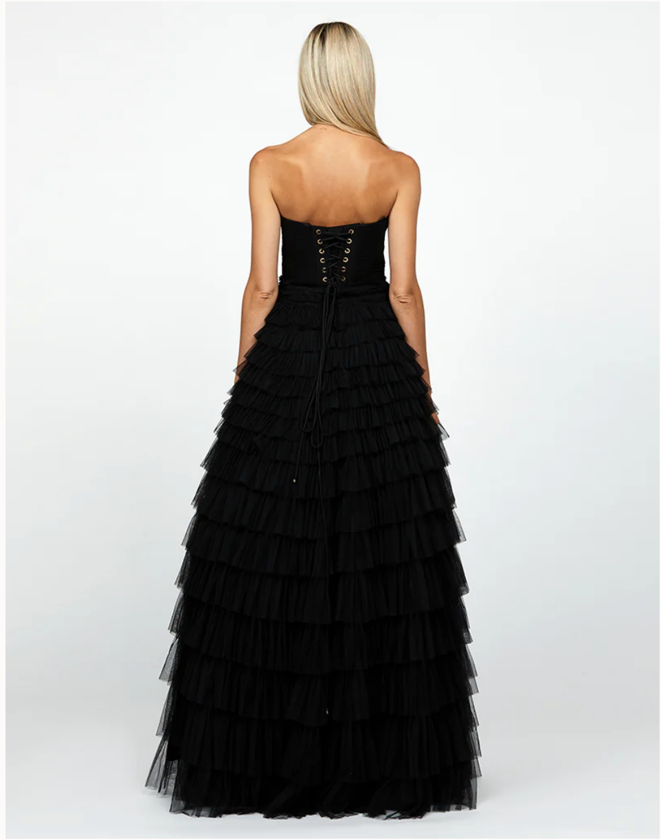 Serenity Sweetheart Strapless Ball Gown - Black - Style Theory