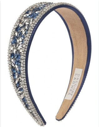 Jewelled Headband - Navy