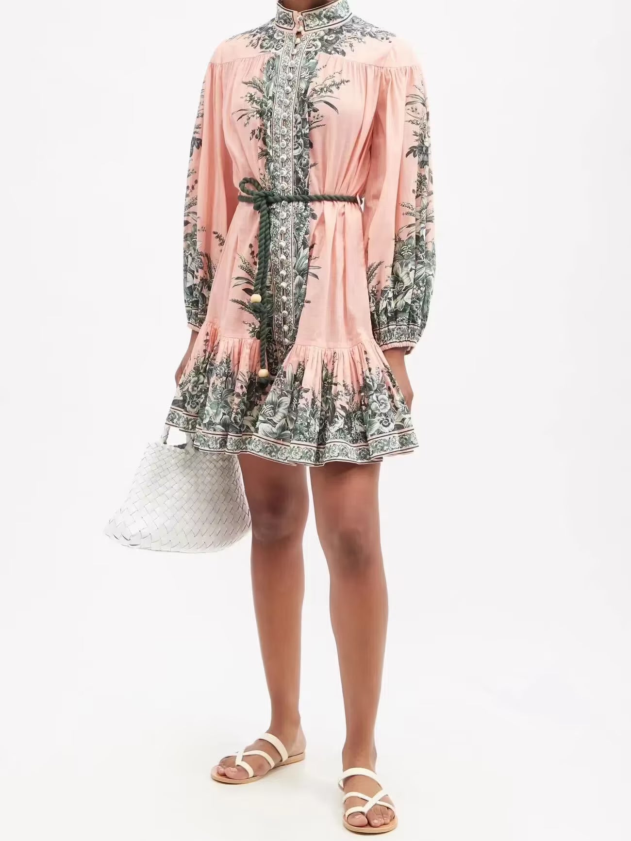 The Moonshine Drop Waist Mini Dress - Pink Lily