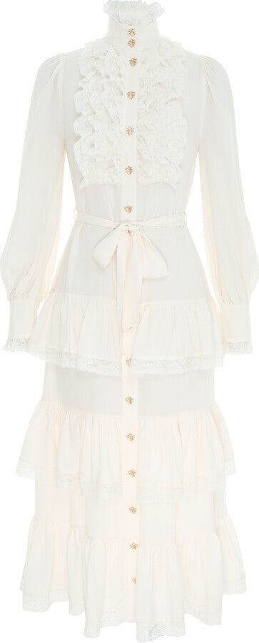 Kaleidoscope Lace Ruffle Dress