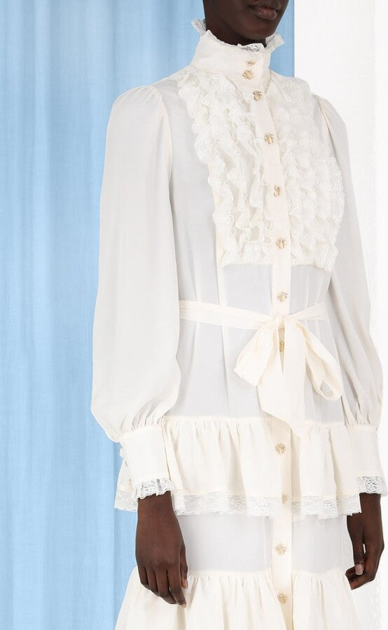 Kaleidoscope Lace Ruffle Dress