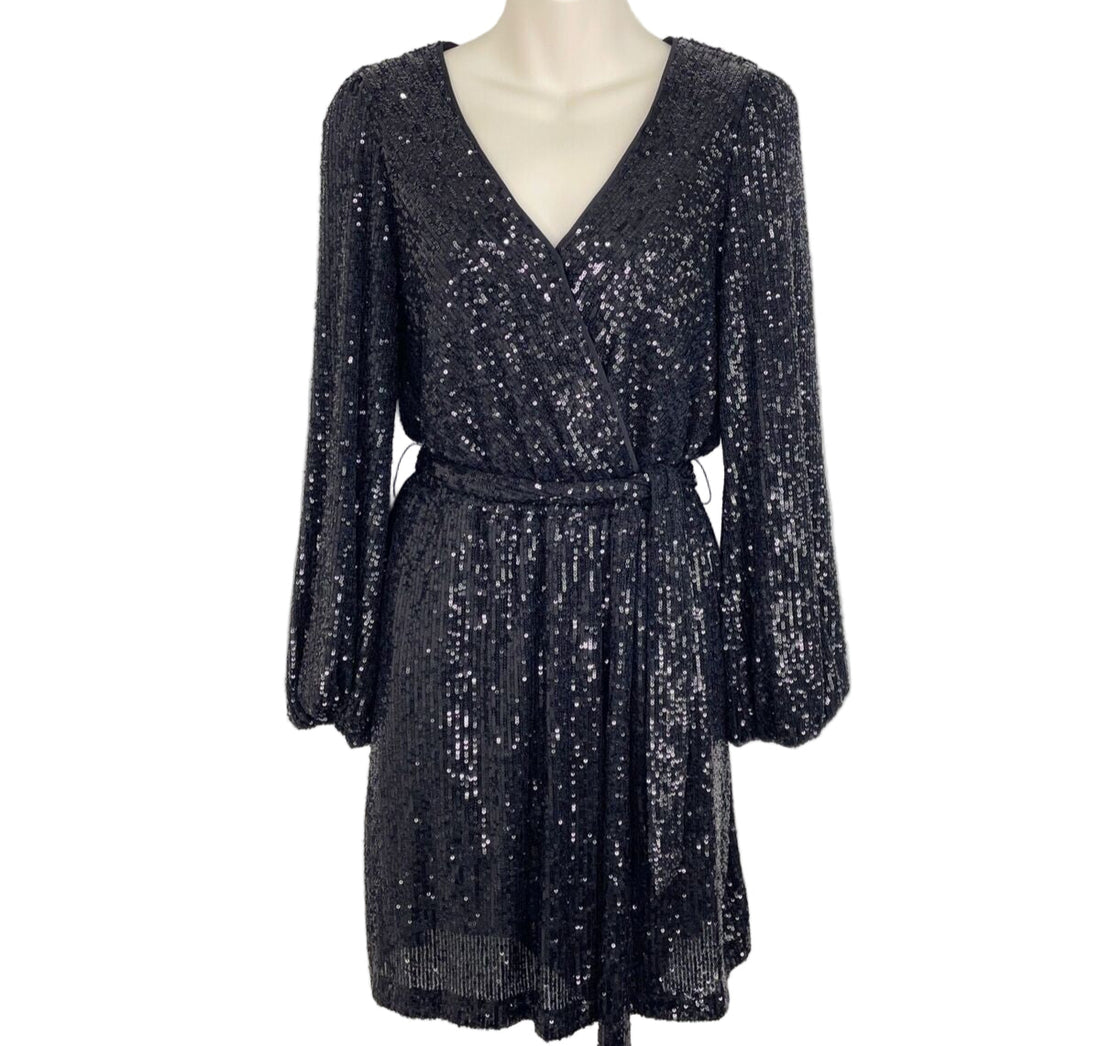 Sequin Mini Dress - Navy - Style Theory