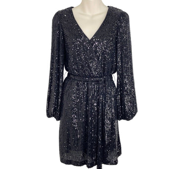 Sequin Mini Dress - Navy - Style Theory