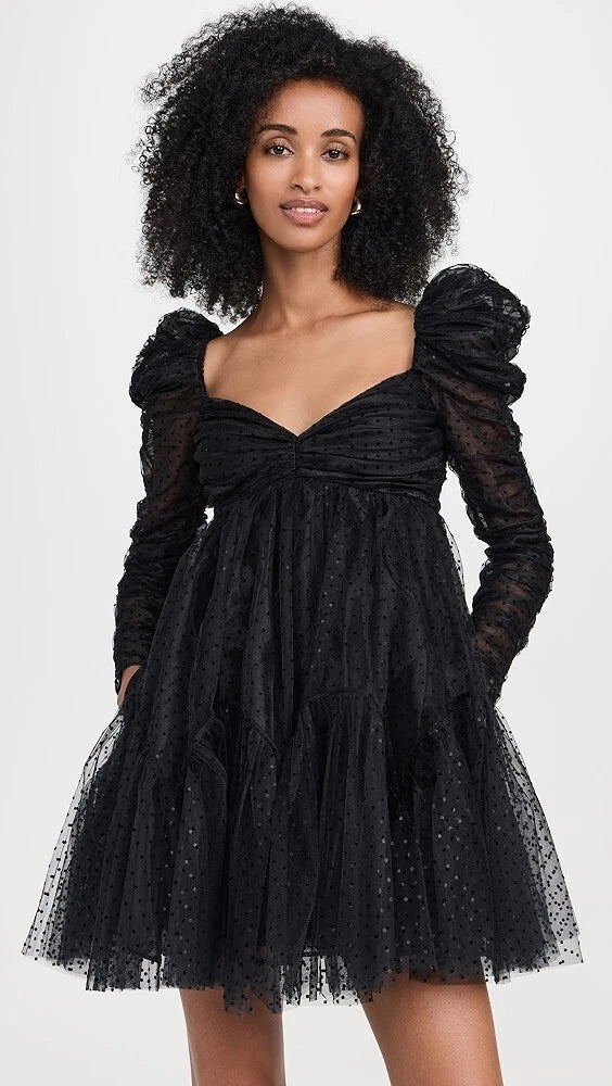 Ballet Tulle Mini Dress - Black