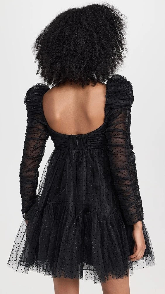 Ballet Tulle Mini Dress - Black