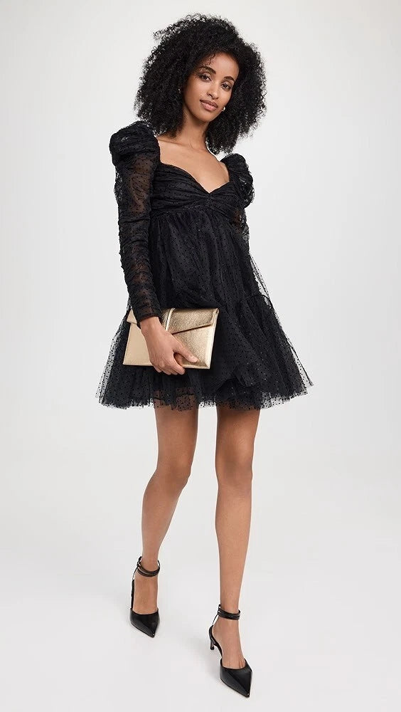 Ballet Tulle Mini Dress - Black