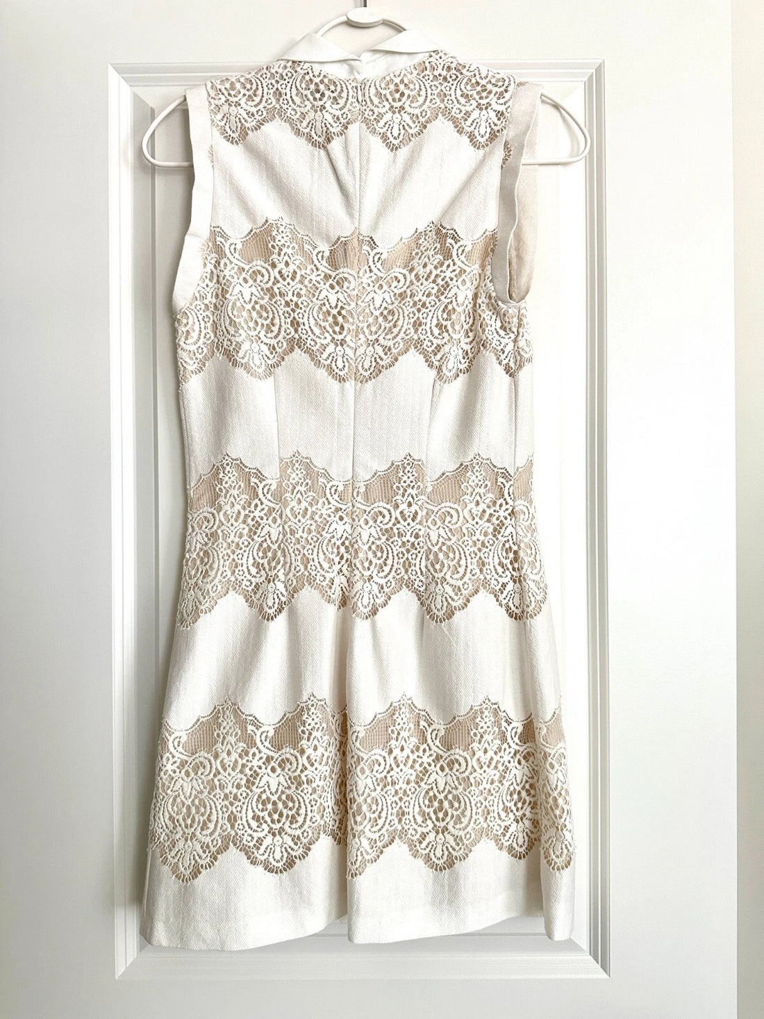 Chelsea Collar Mini Dress - Ivory - Style Theory