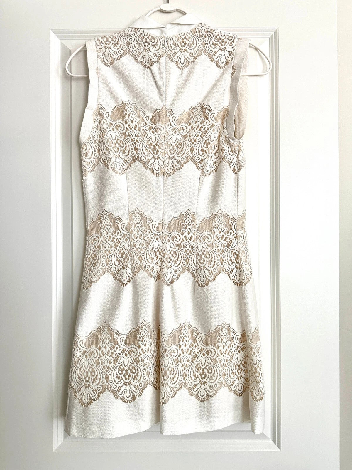 Chelsea Collar Mini Dress - Ivory - Style Theory