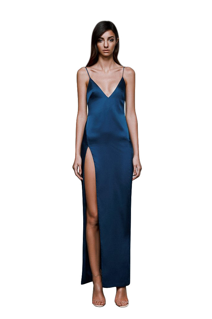 AKASA DRESS BLUE - front 