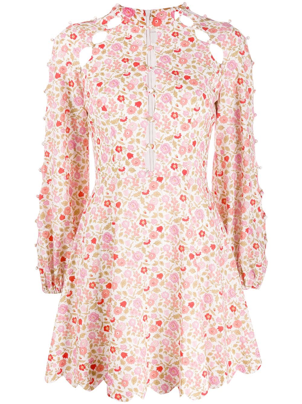 Goldie Scallop Short Dress - Style Theory