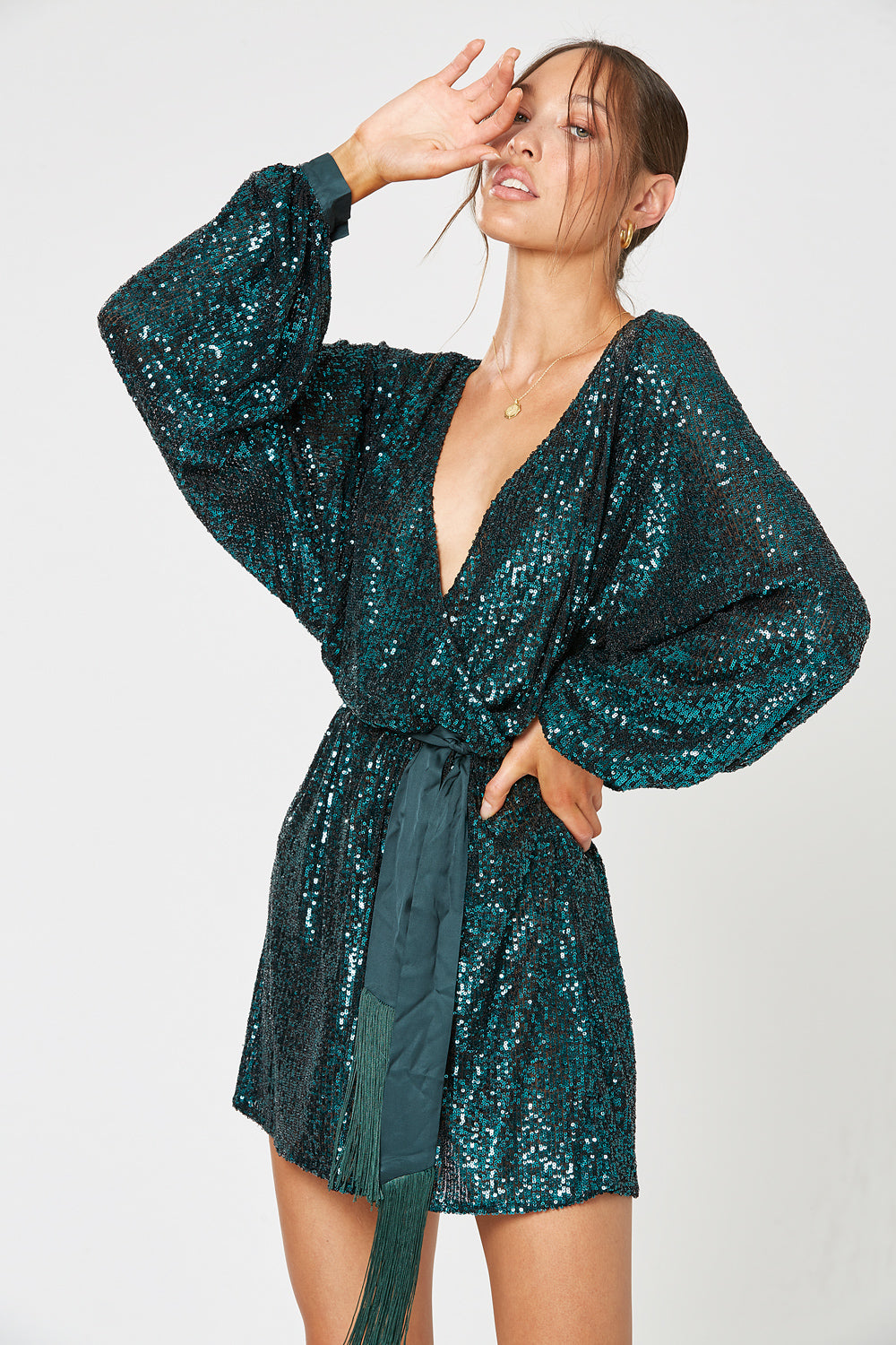 Broadway Mini Dress - Emerald - Style Theory