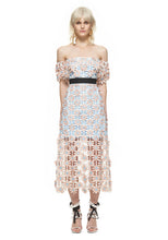 Load image into Gallery viewer, 3D Floral Midi Dress - Front
