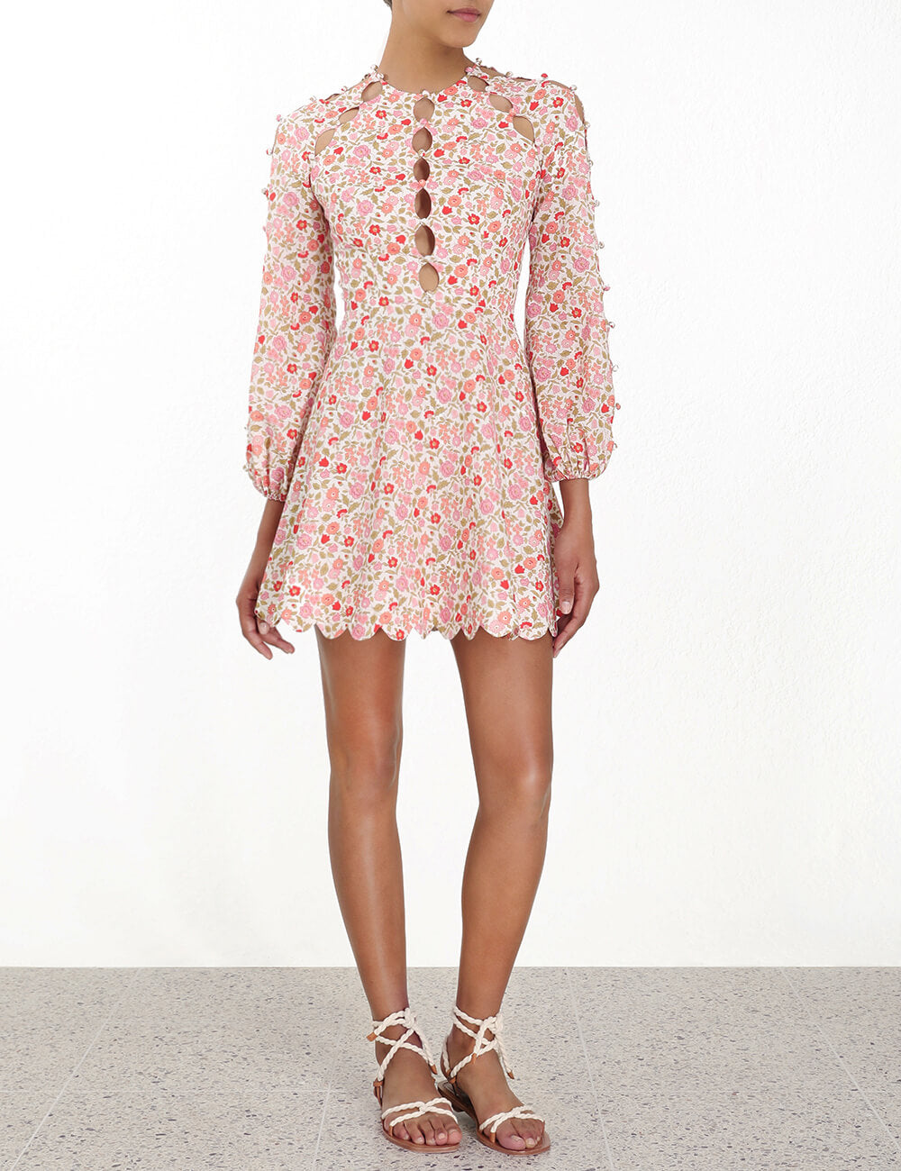 Goldie Scallop Short Dress - Style Theory