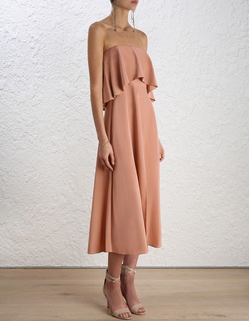 Zimmermann Silk Strapless Flounce