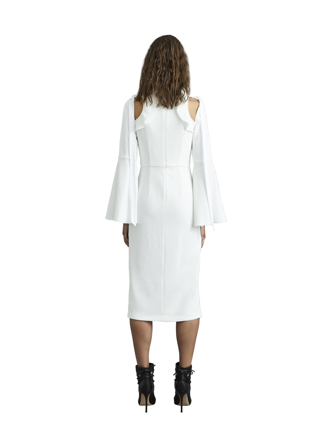 Gigi Ruffle Midi Dress -front