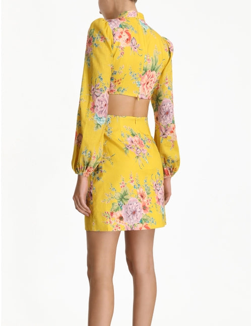 ZINNIA BOW CUT OUT SHORT DRESS
