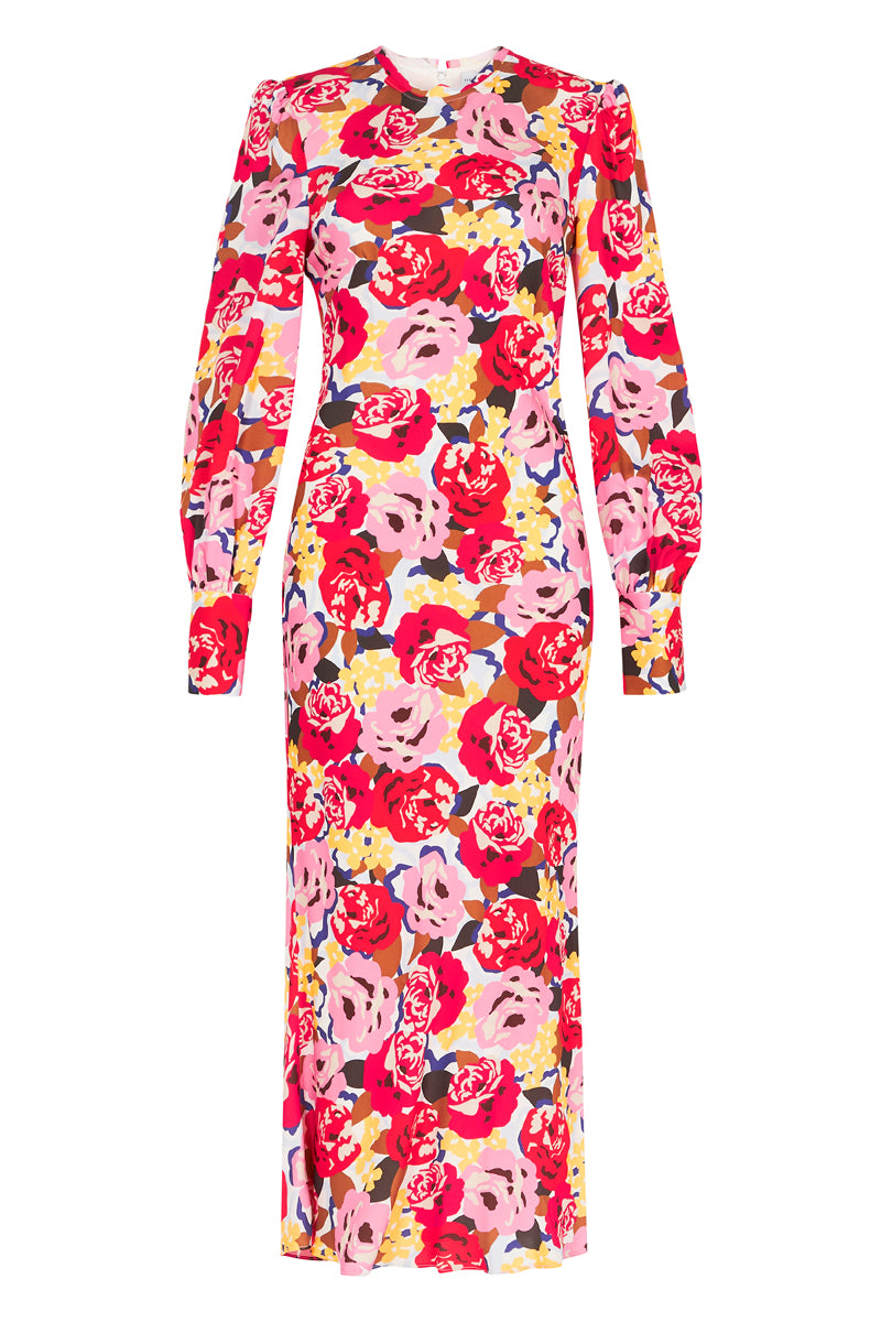 BLUME LONG SLEEVE MIDI DRESS - Style Theory